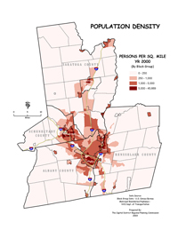 2000 Population Density Map